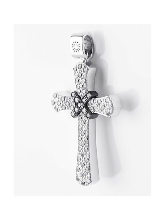 White Gold Cross 14K