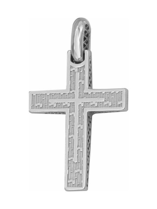 Weißgold Kreuz 14K