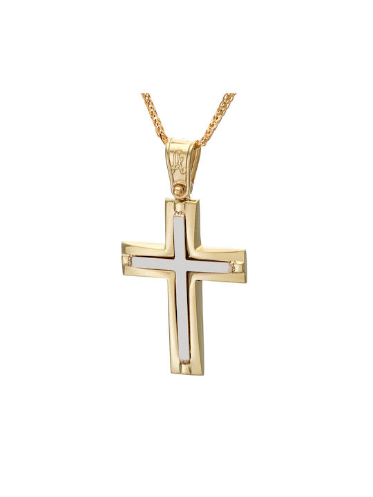 Herren Gold Kreuz 14K