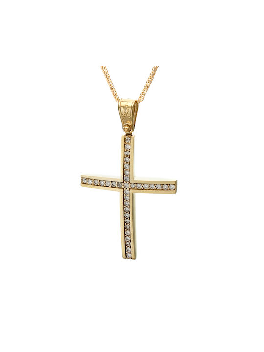 Femeiesc Aur Cruce 14K