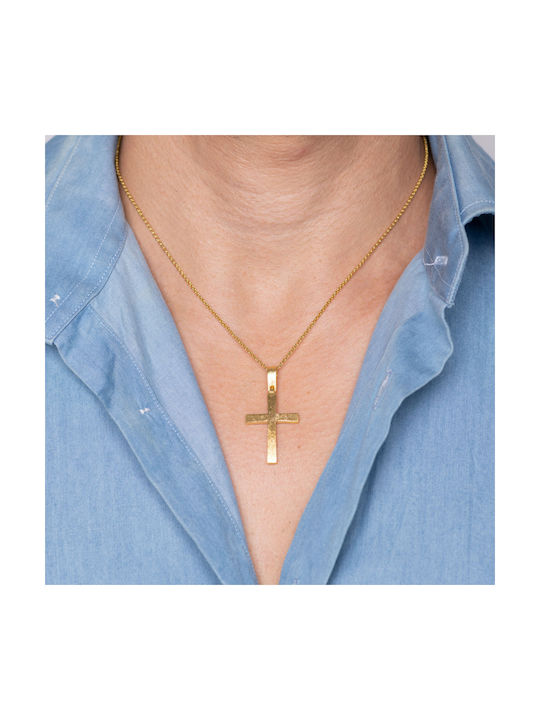 Men's Cross from Gold Plated Silver