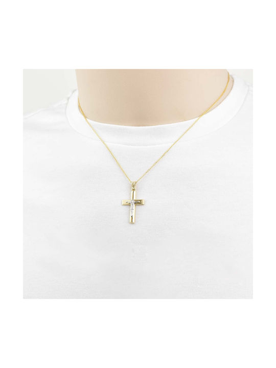 Men's Gold Cross 14K with the Crucified