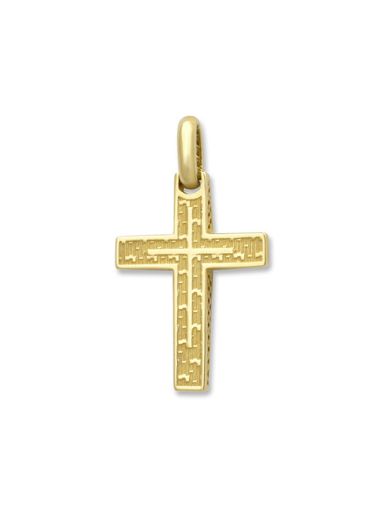 Damen Gold Kreuz 14K Beidseitig