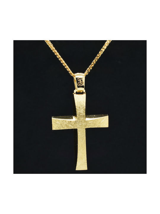 Men's Gold Cross 14K with Chain