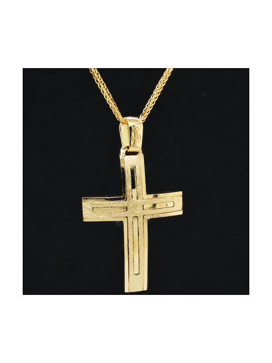 Men's Gold Cross 14K with Chain