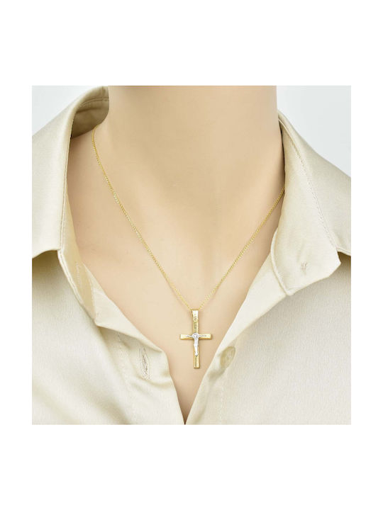 Men's Gold Cross 14K with the Crucified