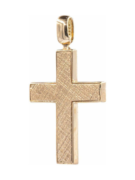 Damen Roségold Kreuz 14K