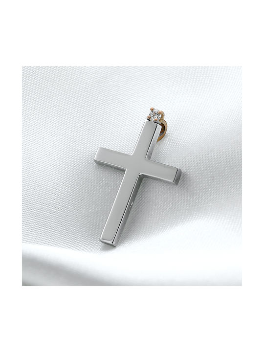 Women's White Gold Cross 14K