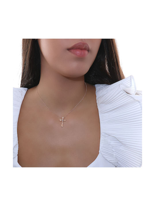 Women's Rose Gold Cross 18K