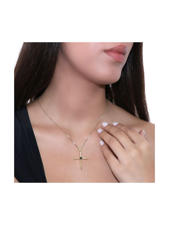 Damen Gold Kreuz 18K