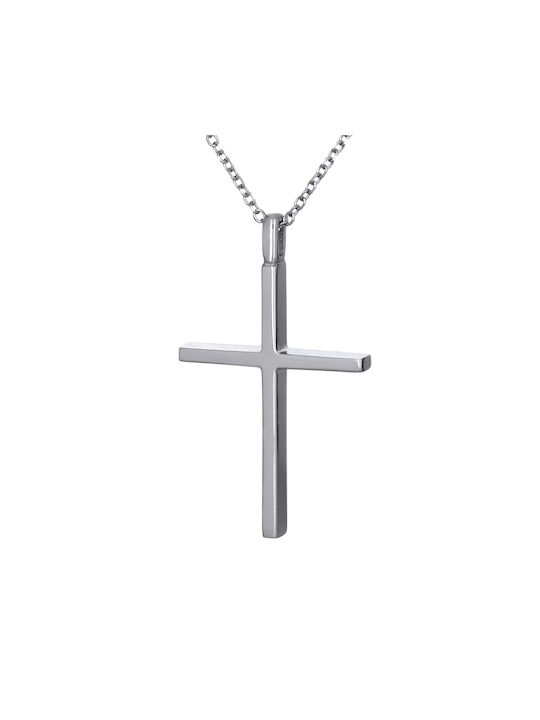 Women's White Gold Cross 14K with Chain