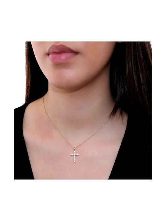 Femeiesc Aur Cruce 14K