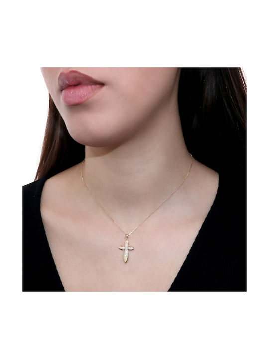 Gold Kreuz 18K mit Kette