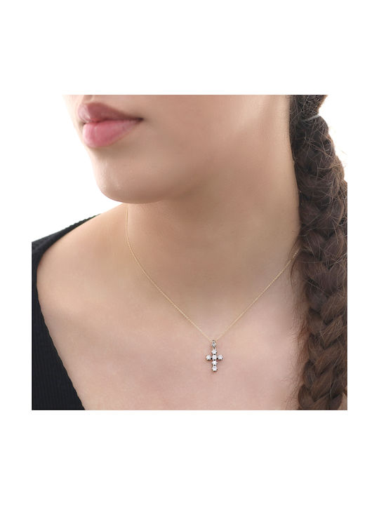 Gold Cross 18K with Chain