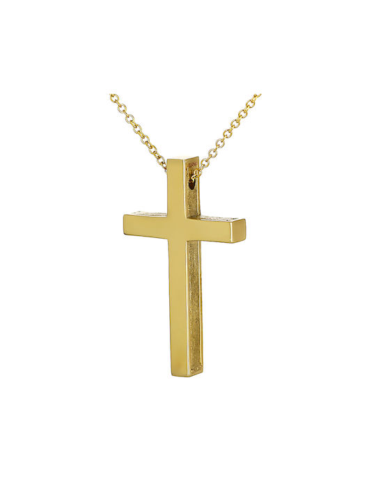 Men's Gold Cross 14K with Chain