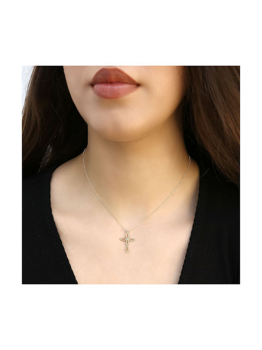 Gold Kreuz 14K mit Kette