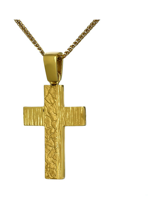 Herren Gold Kreuz 14K