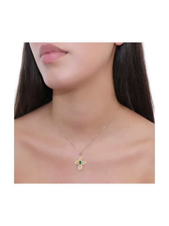 Femeiesc Aur Cruce 14K