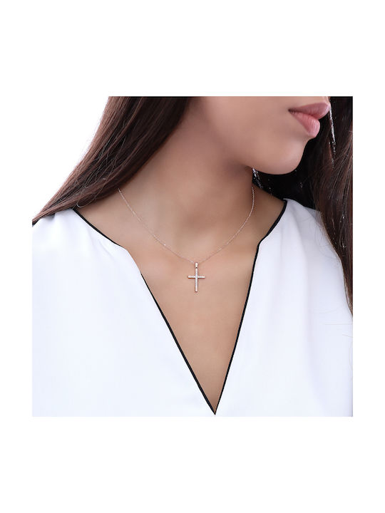 Women's Rose Gold Cross 14K with Chain