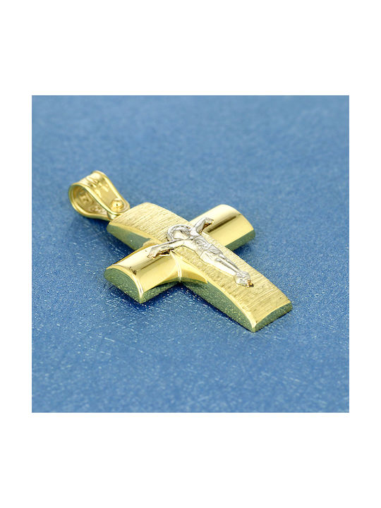 Herren Gold Kreuz 14K mit dem Gekreuzigten