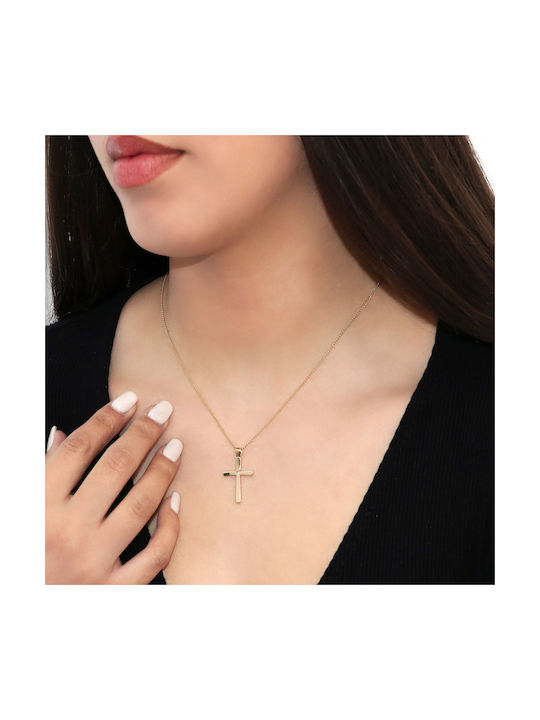 Damen Gold Kreuz 14K