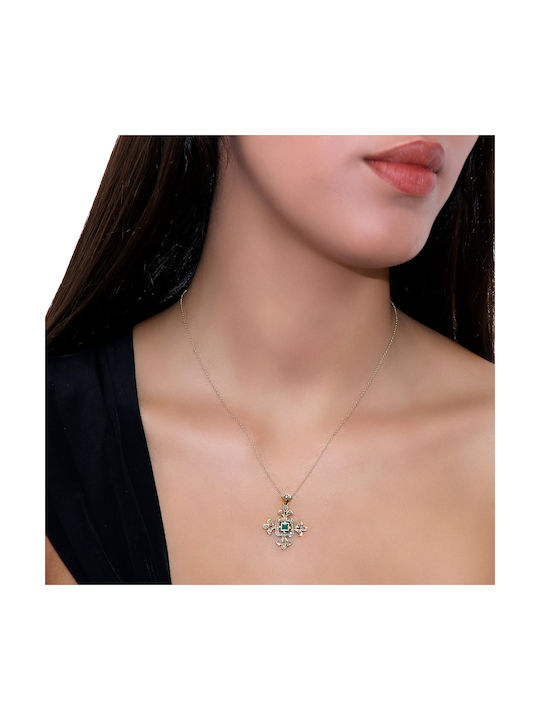 Gold Byzantine Cross 18K