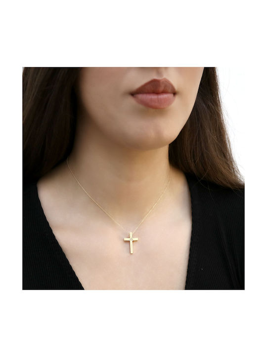 Gold Kreuz 14K mit Kette