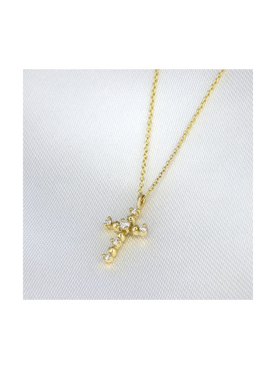 Gold Kreuz 18K mit Kette