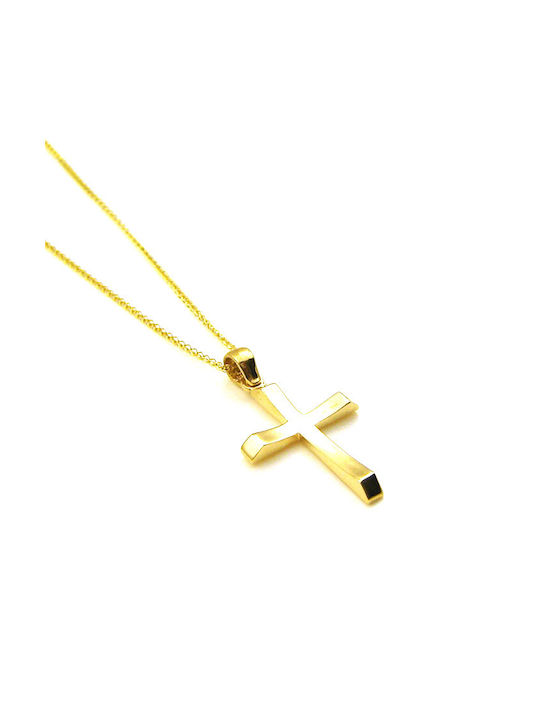 Men's Gold Cross 14K with Chain