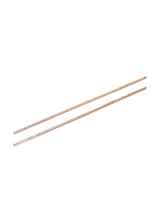 Damen Roségold Kreuz 18K mit Kette