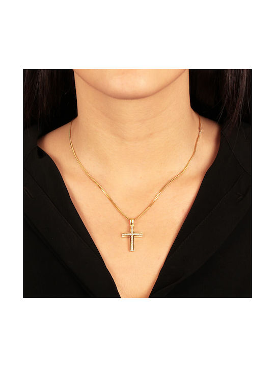 Damen Gold Kreuz 14K