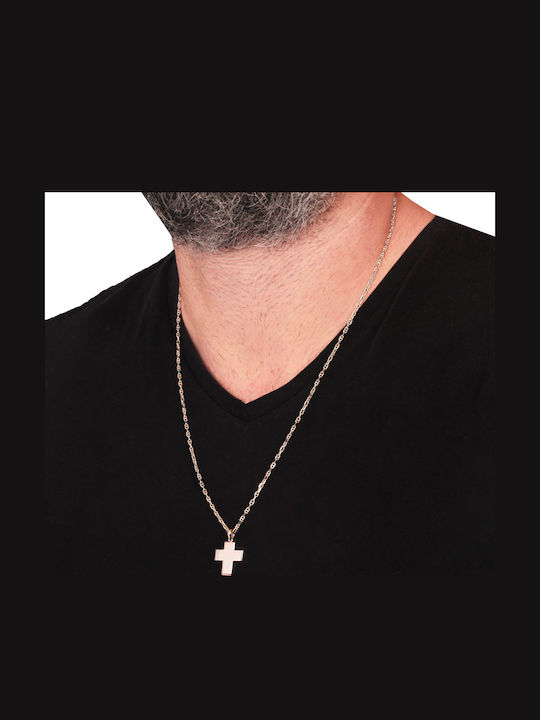 Abadianakis Cruci Aur Alb 14K