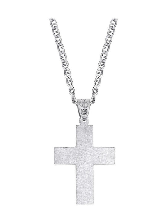 Verorama Men's Cross with the Crucified from Silver with Chain