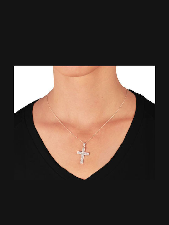 Abadianakis Cruci Aur Alb 14K