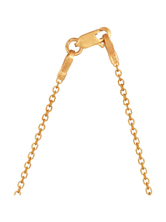 Abadianakis Women's Gold Cross 14K with Chain