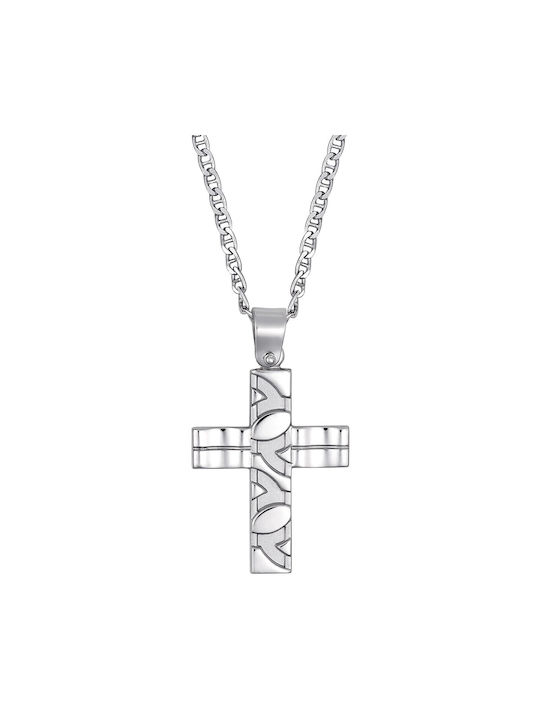 Herren Kreuz aus Silber mit Kette