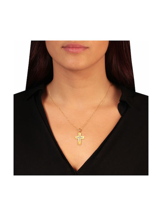 Damen Gold Byzantinisch Kreuz 18K