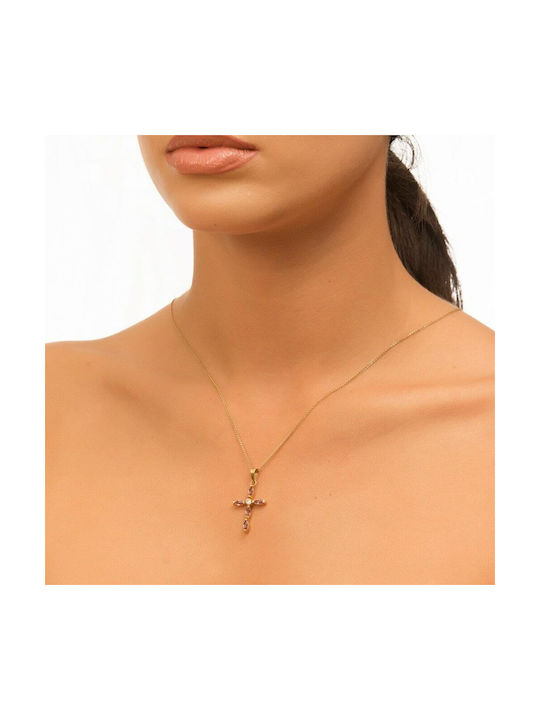 Femeiesc Aur Cruce 14K