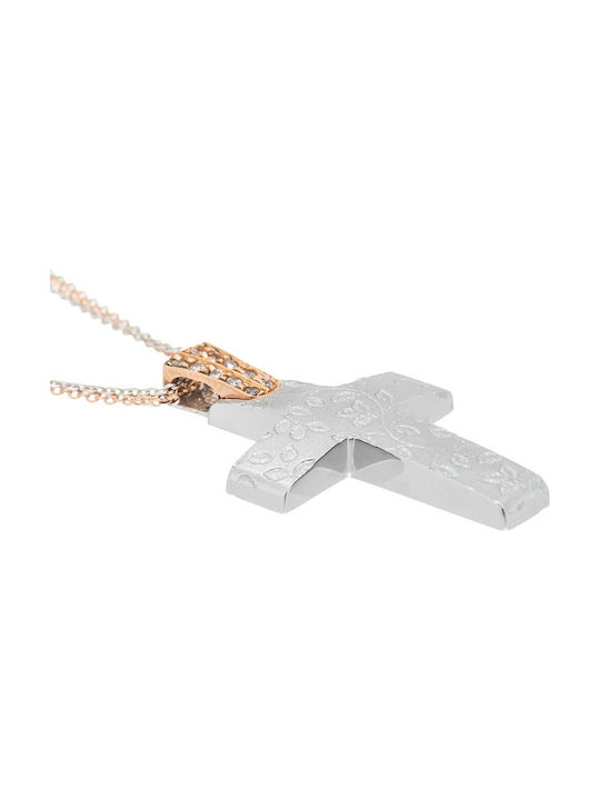 Women's White Gold Cross 14K