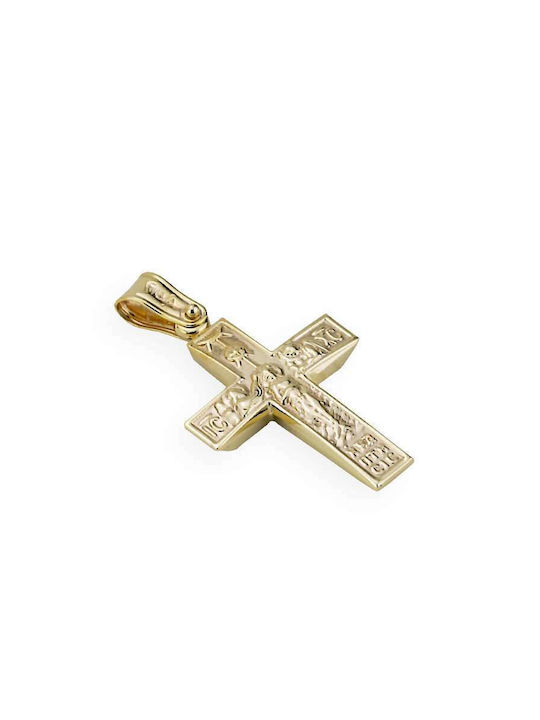 Herren Gold Kreuz 9K Beidseitig Goldsmith