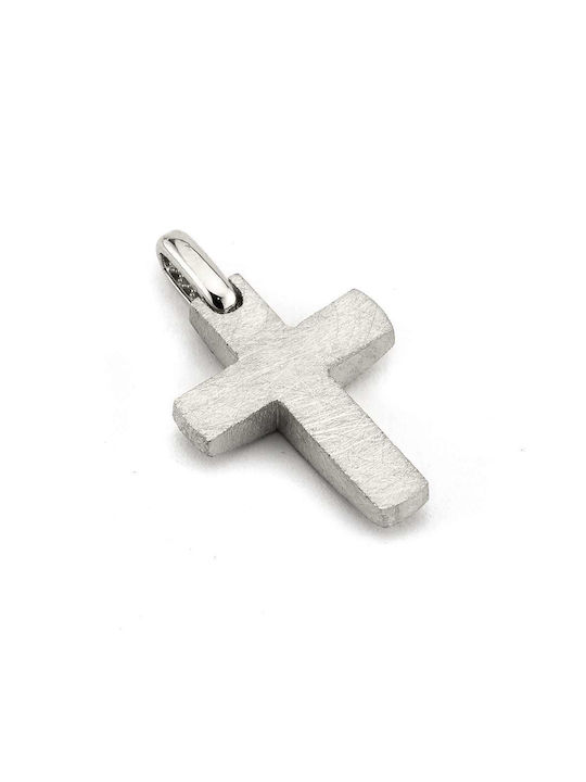 Men's White Gold Cross 14K Double Sided Goldsmith