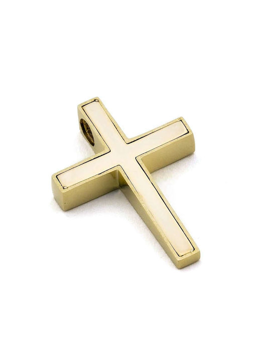 Men's Gold Cross 14K Double Sided Goldsmith