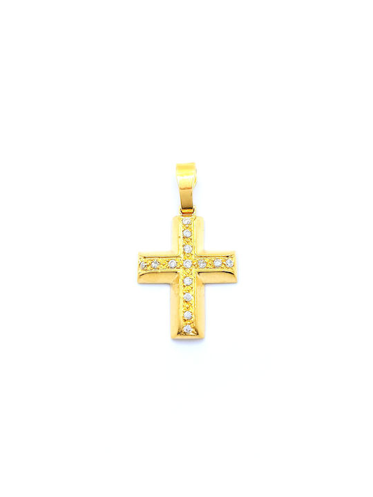 PS Silver Gold Cross 14K