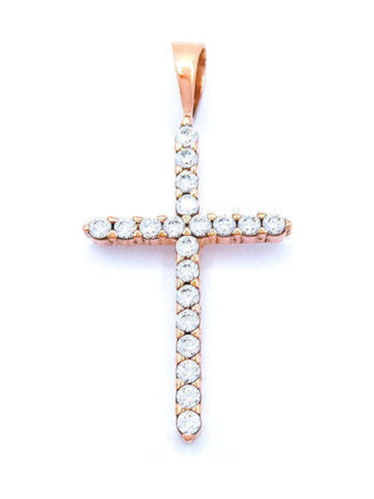 PS Silver Cross from Rose Gold Plated Silver