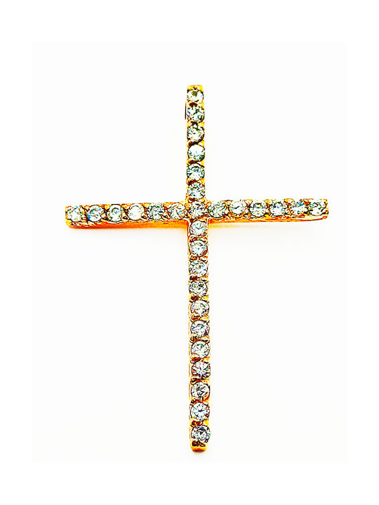 PS Silver Cross from Rose Gold Plated Silver