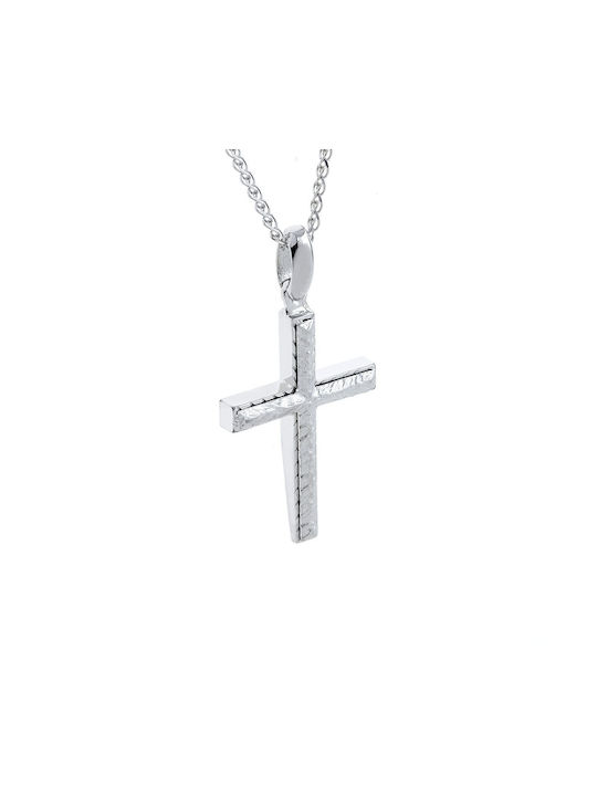 Ioannou24 Men's Gold Cross 14K Double Sided with Chain