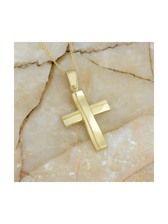 Ioannou24 Gold Cross 14K with Chain