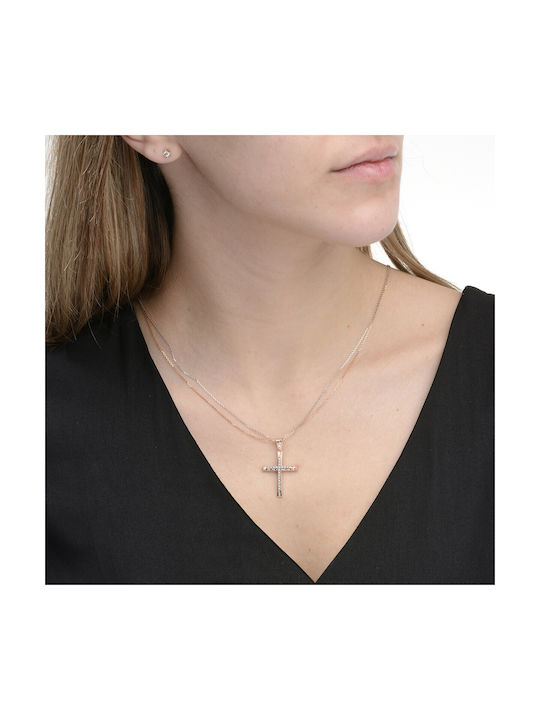 Ioannou24 Women's Gold Cross 14K with Chain