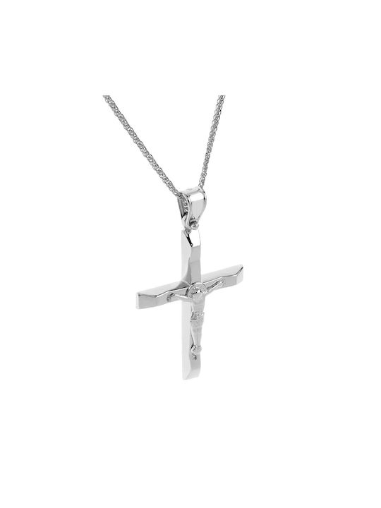 Ioannou24 Gold Kreuz 14K mit Kette