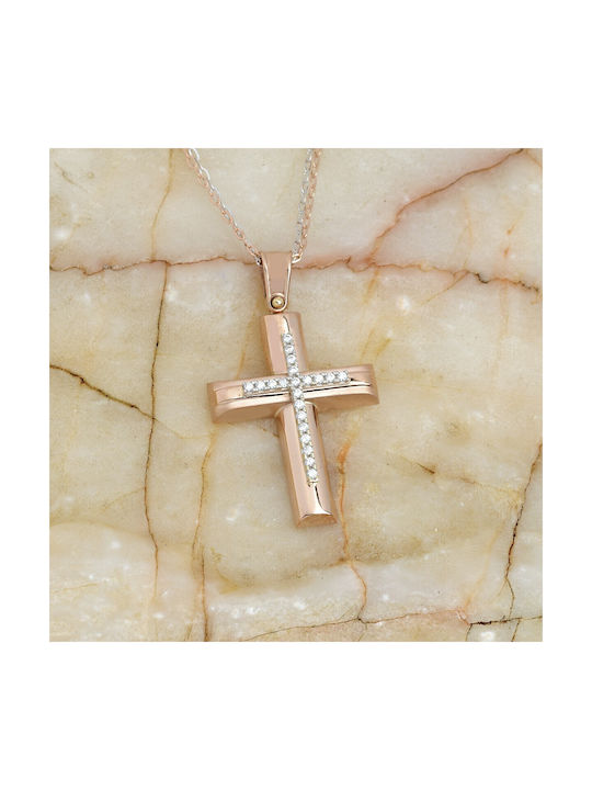 Ioannou24 Women's Gold Cross 14K with Chain